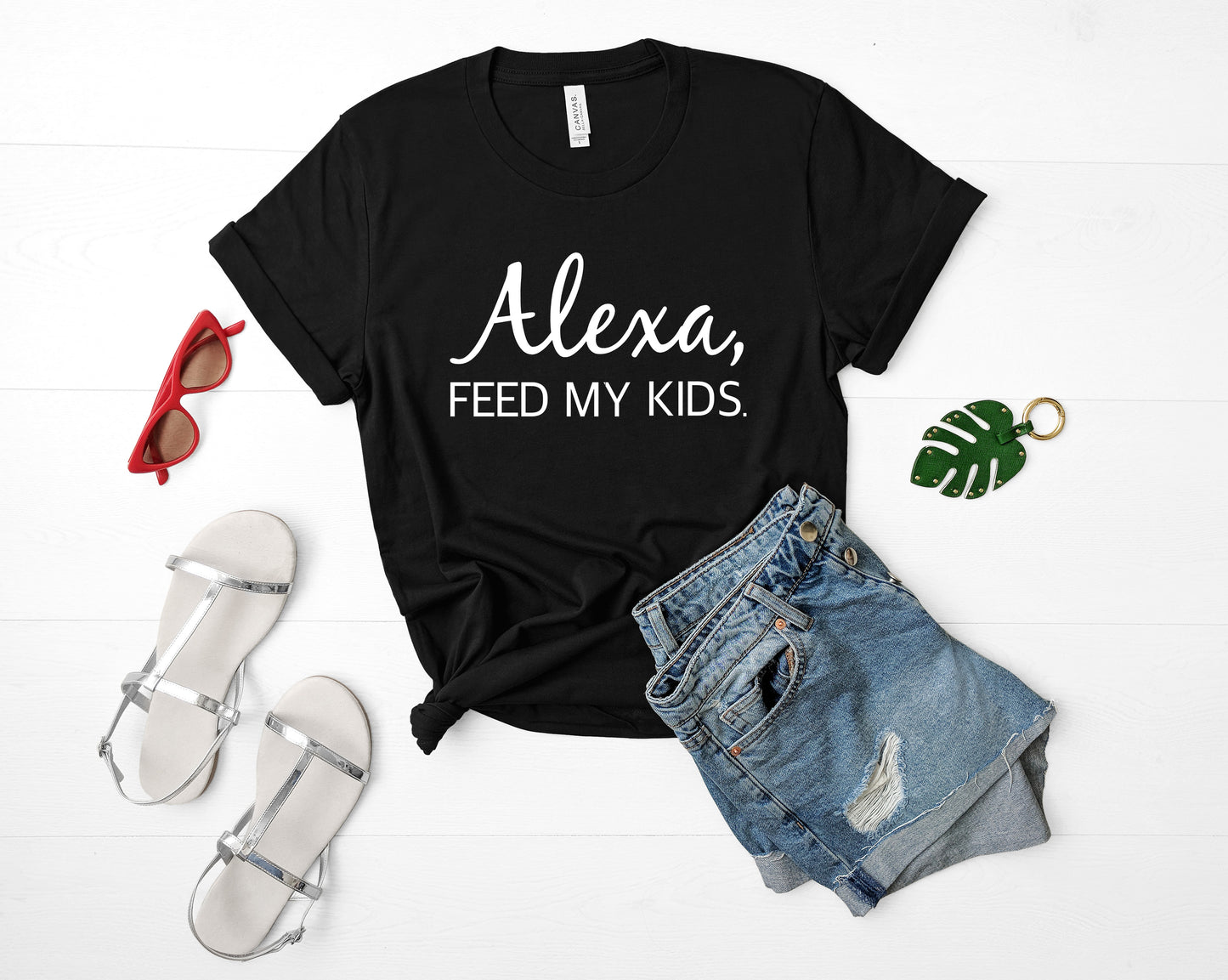 Alexa, Feed My Kids. Bella+Canvas Premium Graphic Tee
