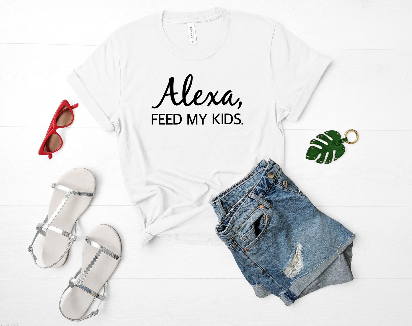 Alexa, Feed My Kids. Bella+Canvas Premium Graphic Tee