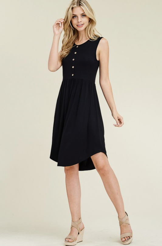 sundress black light airy shoes with straps and chunky heel button detail