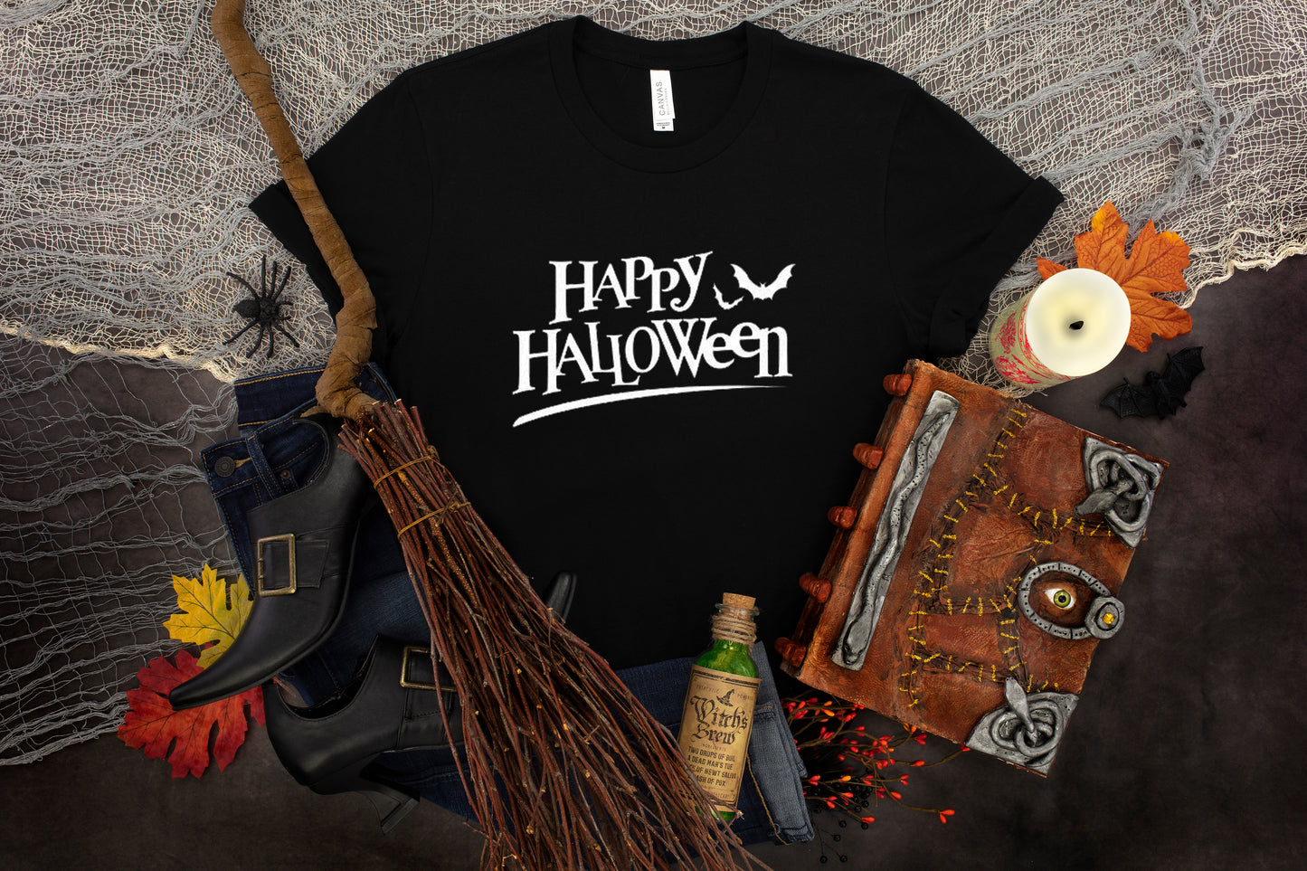 Happy Halloween Halloween Collection Bella+Canvas Premium Graphic Tee