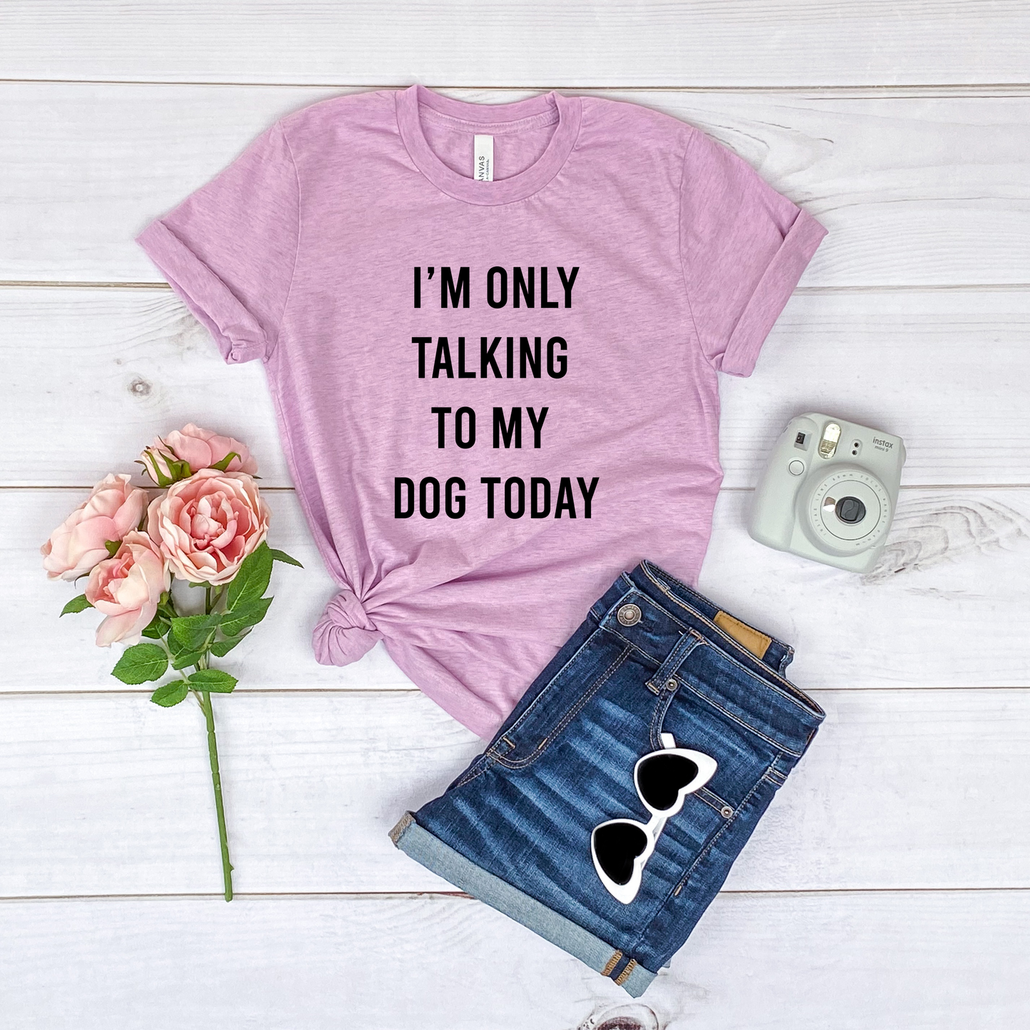 I'M ONLY TALKING TO MY DOG TODAY Bella+Canvas Premium Graphic Tee