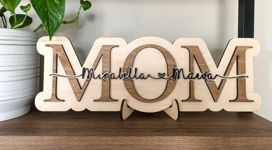 Personalized 3D Mother's Day Sign