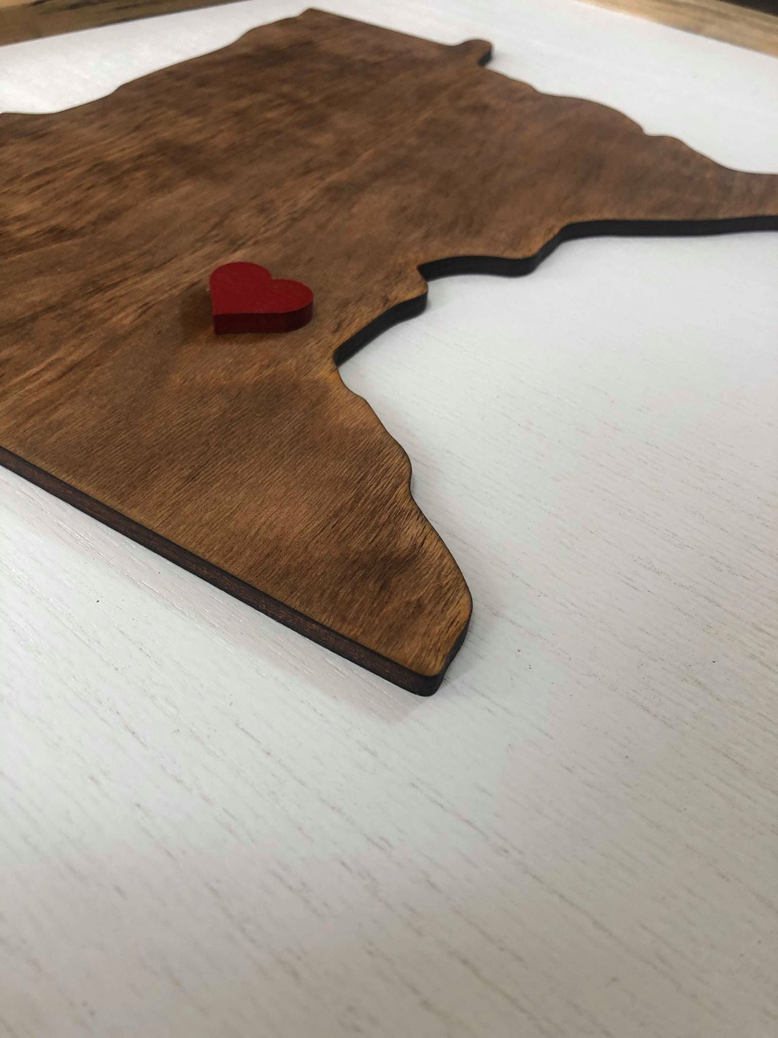 State of Minnesota MN with Red Heart Cutout