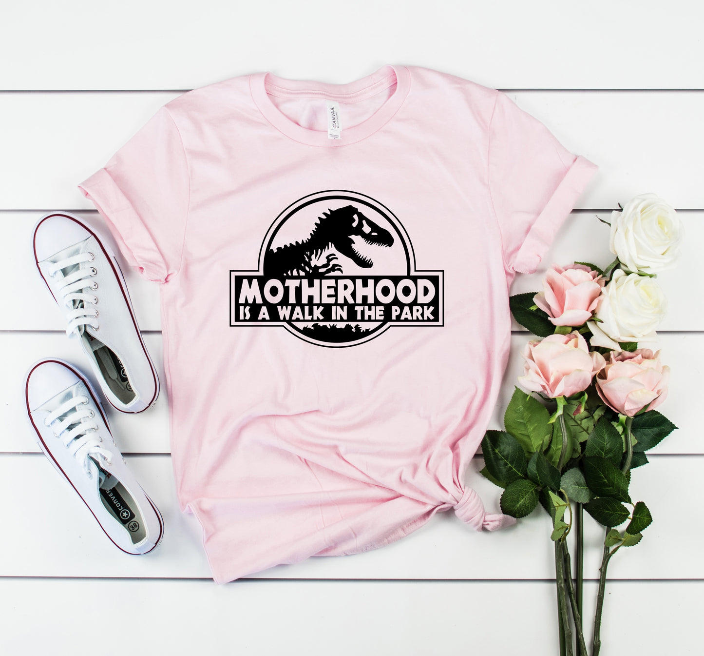 Motherhood is a Walk in the Park Bella+Canvas Premium Graphic Tee