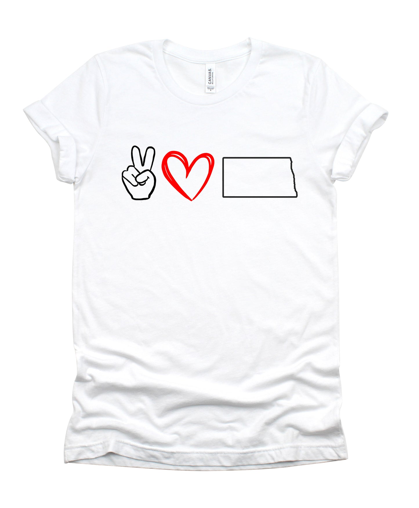 Peace Love Minnesota (or your state) Bella+Canvas Premium Graphic Tee