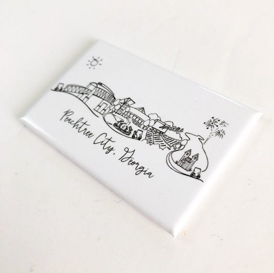 Peachtree City, GA Pen and Ink Magnet by Natalie Kilgore