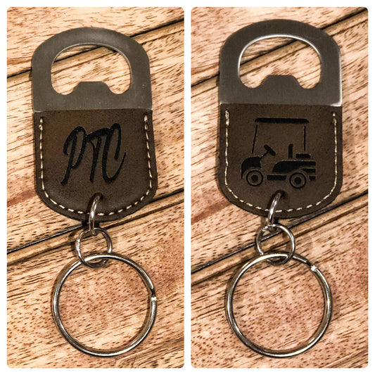 Peachtree City, GA Leather Keychain/Bottle Opener