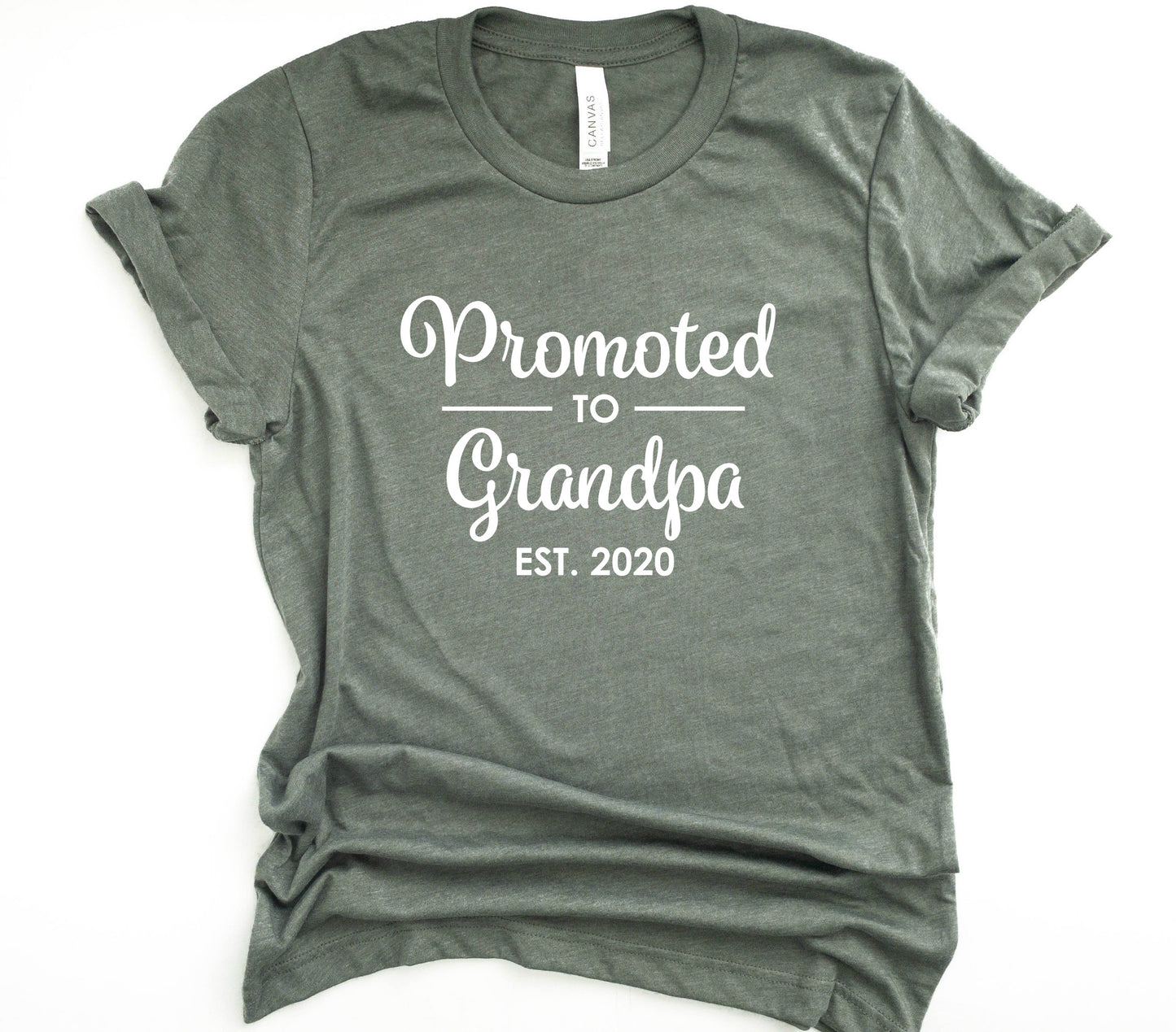 Promoted to Grandpa Customizable Father's Day Collection Bella+Canvas Premium Graphic Tee