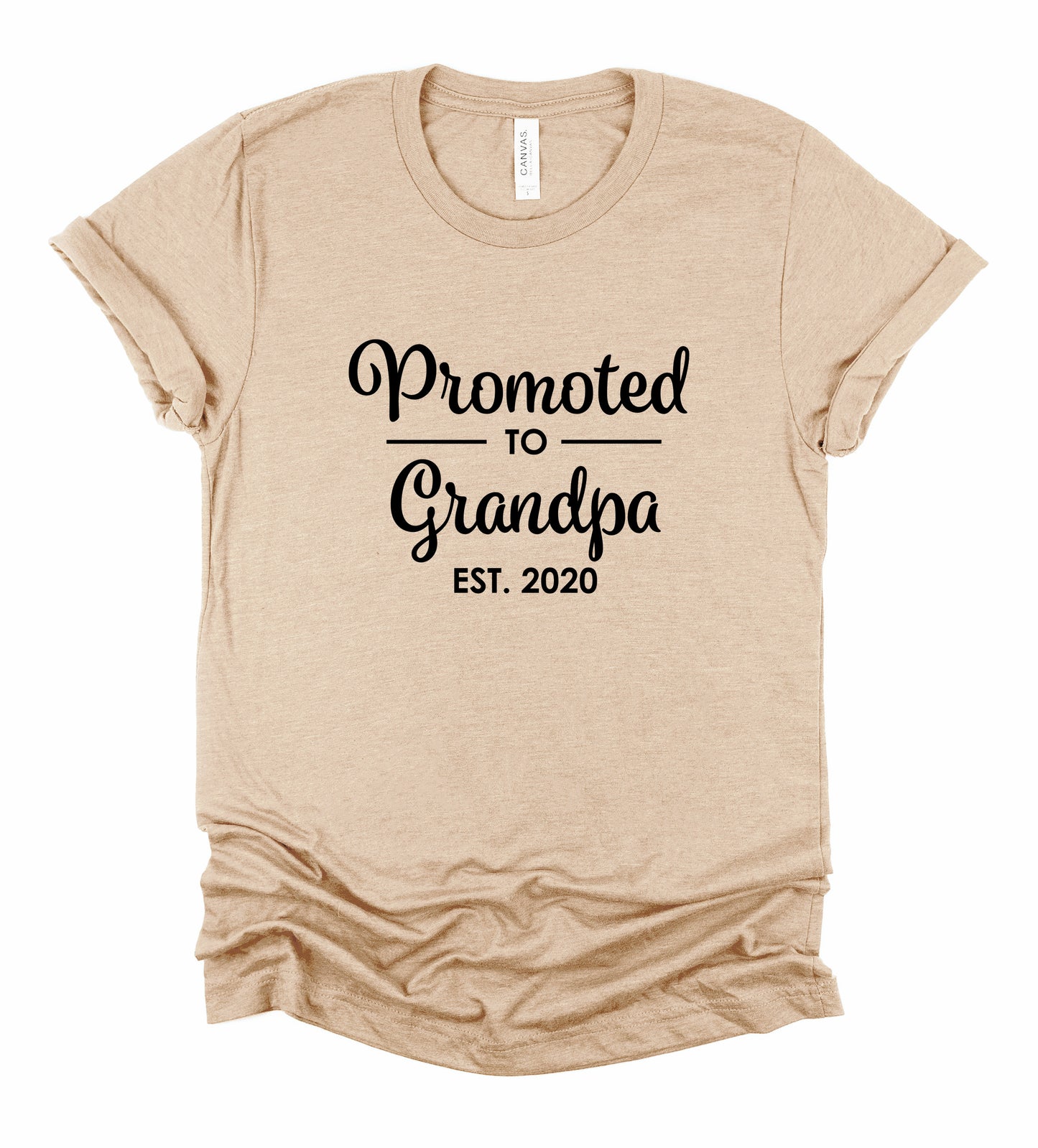 Promoted to Grandpa Customizable Father's Day Collection Bella+Canvas Premium Graphic Tee