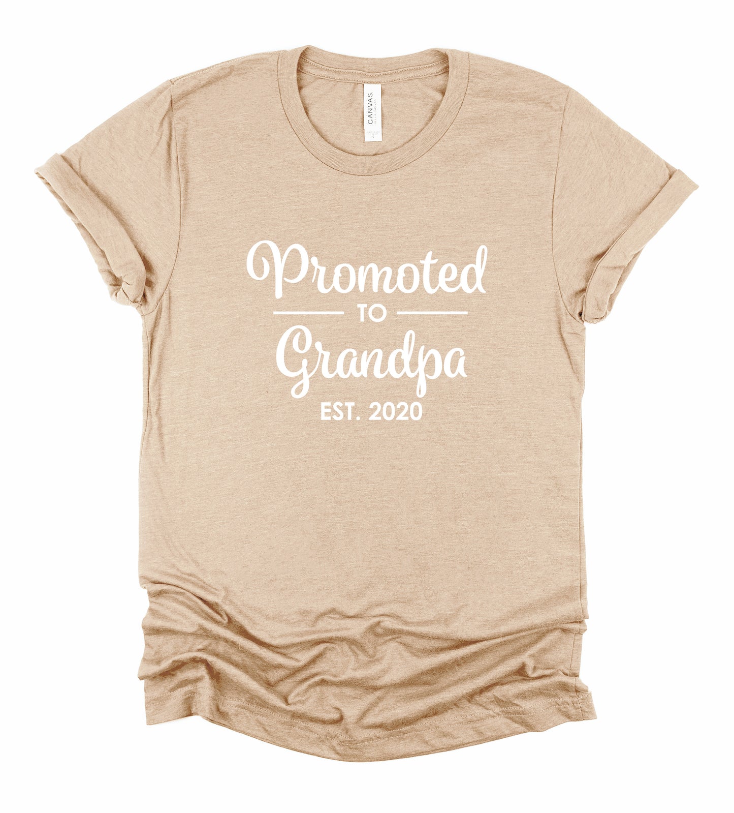 Promoted to Grandpa Customizable Father's Day Collection Bella+Canvas Premium Graphic Tee