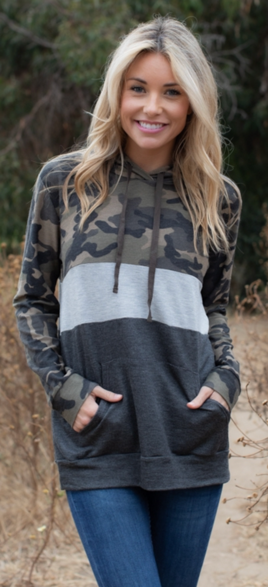 Camouflage Sweatshirt - Curvy
