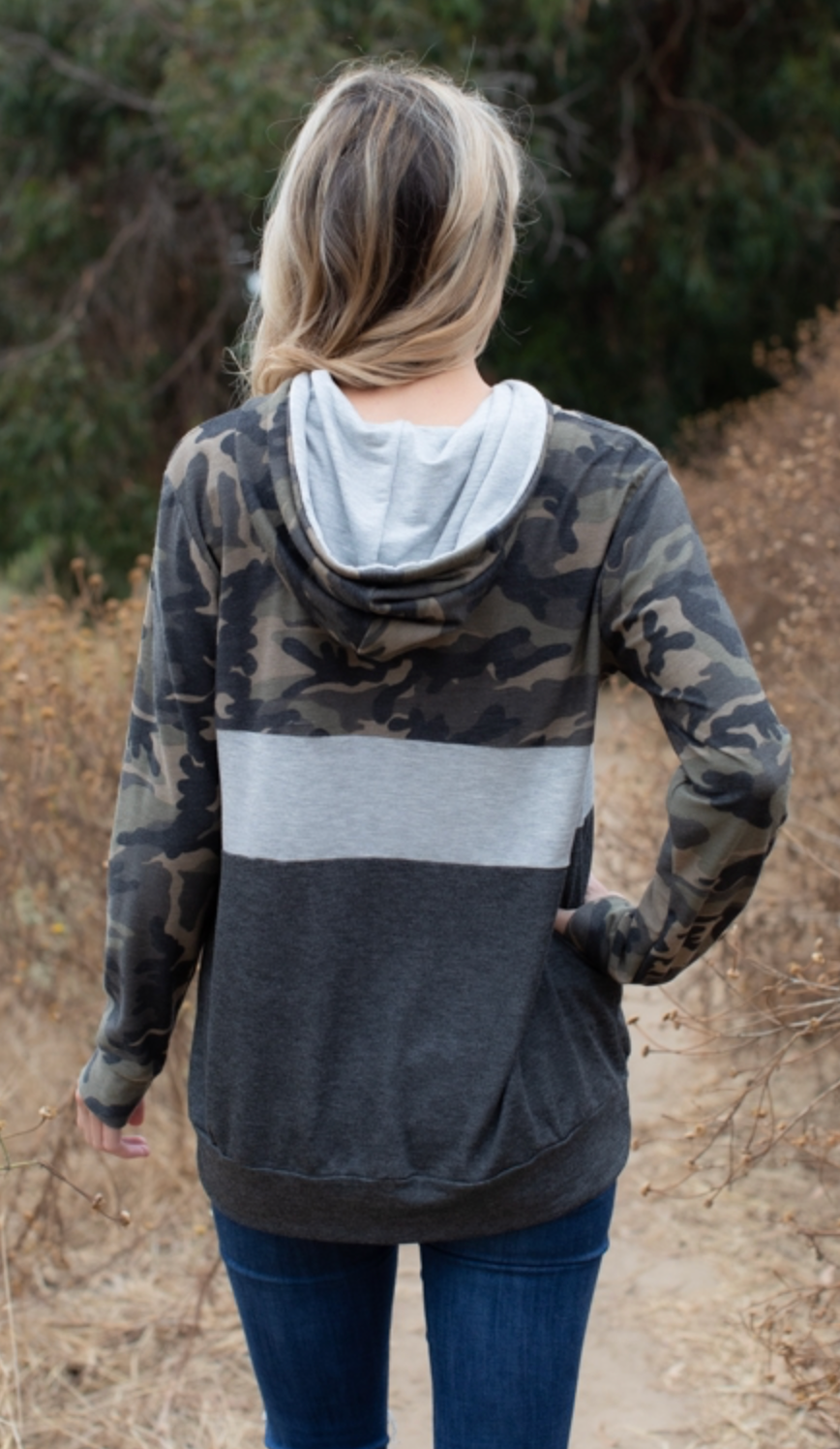 Camouflage Sweatshirt - Curvy