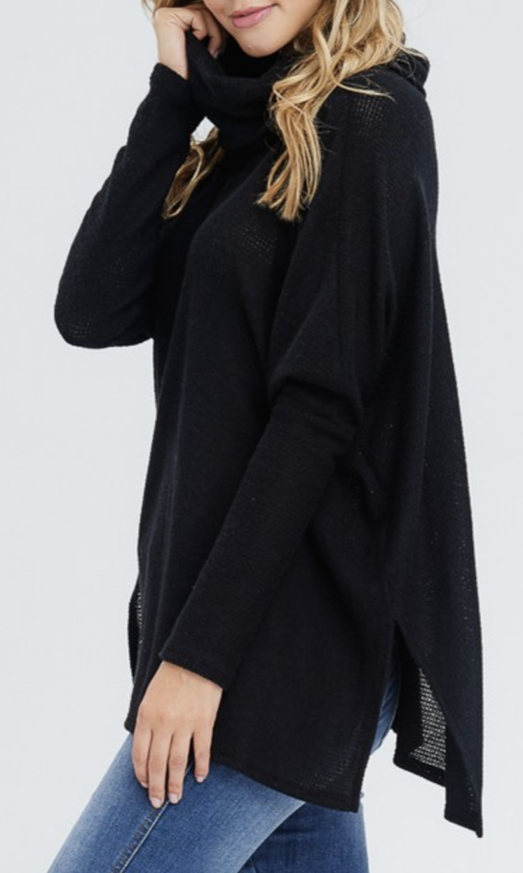Cowl Neck Poncho Sweater