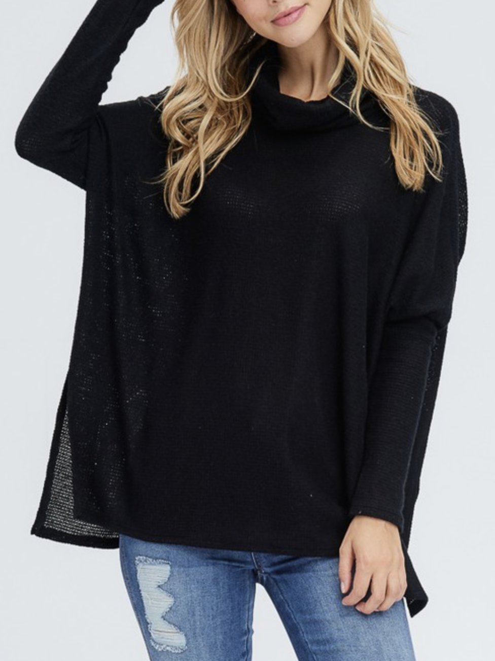 Cowl Neck Poncho Sweater