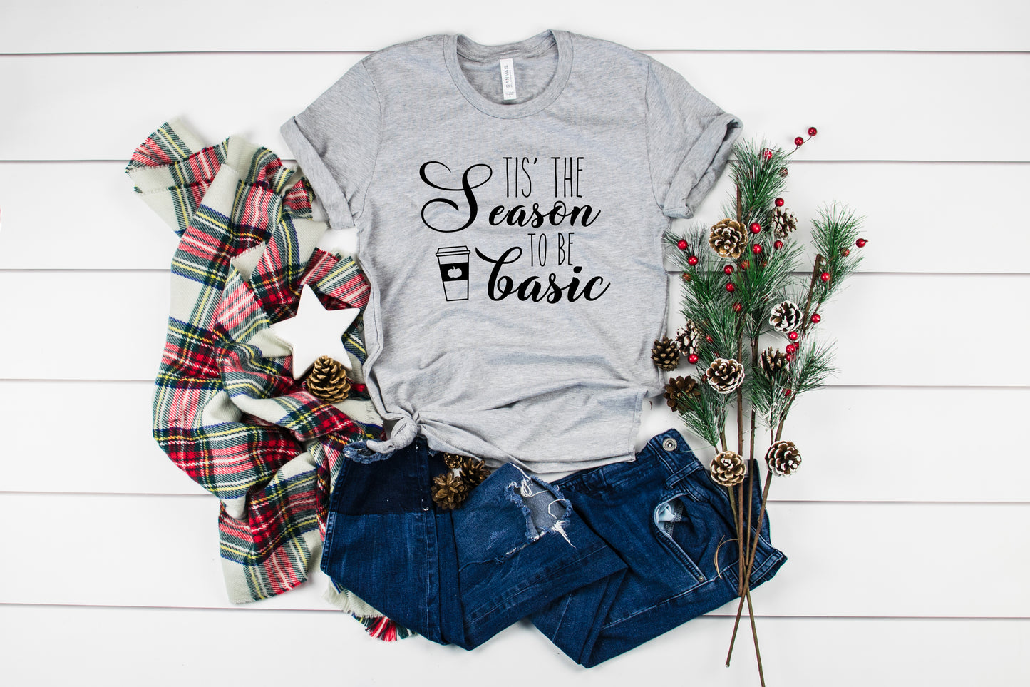 Tis' the Season to be Basic Fall Collection Bella+Canvas Premium Graphic Tee