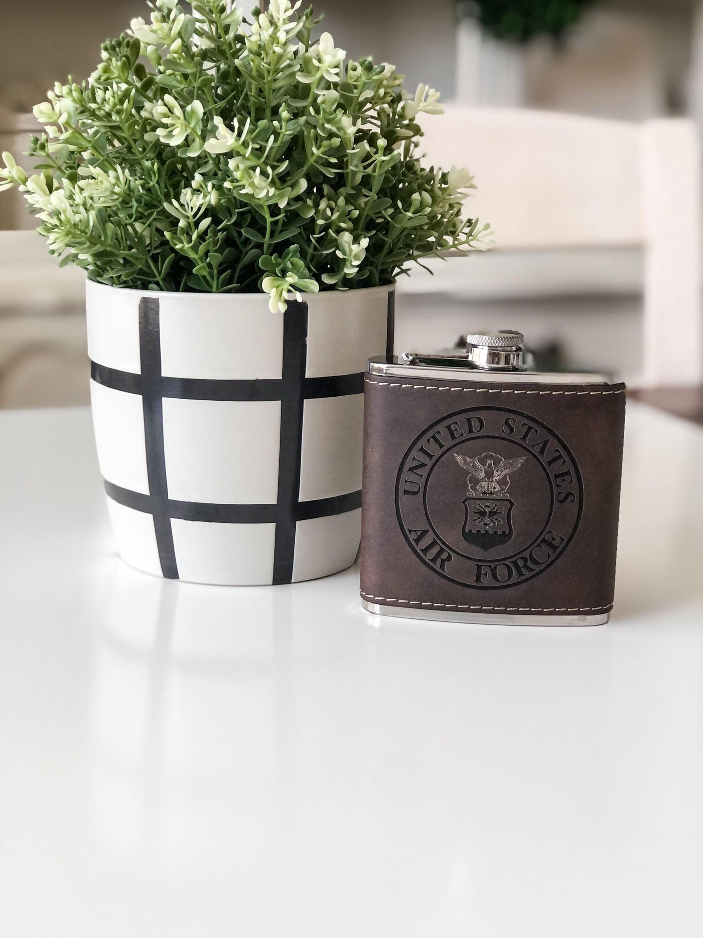 Military Hip Flask 6 oz. Army, Air Force, Navy, Marine, Coast Guard