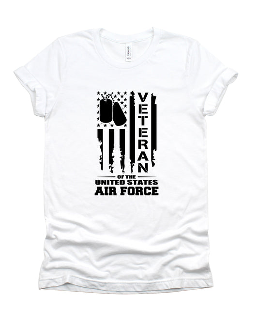 Veteran Air Force Bella+Canvas Premium Graphic Tee