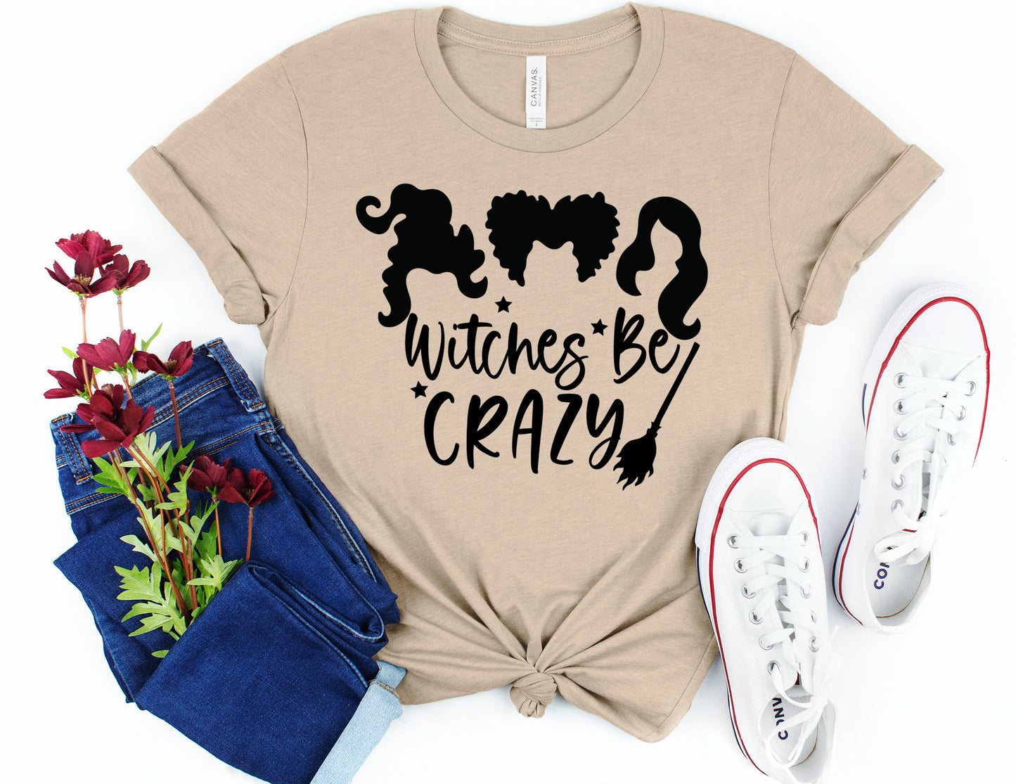 Witches Be Crazy Halloween Collection Bella+Canvas Premium Graphic Tee