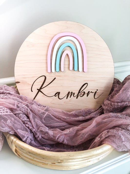 BOHO Rainbow Sign Personalized