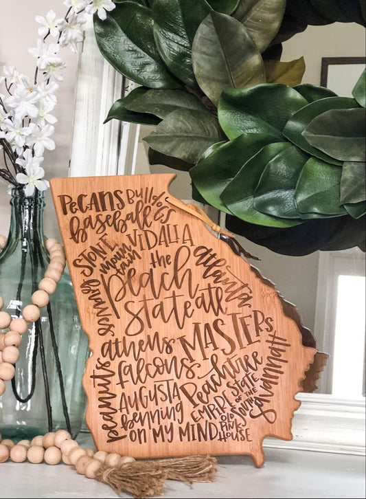 Cutting board of a man who likes them