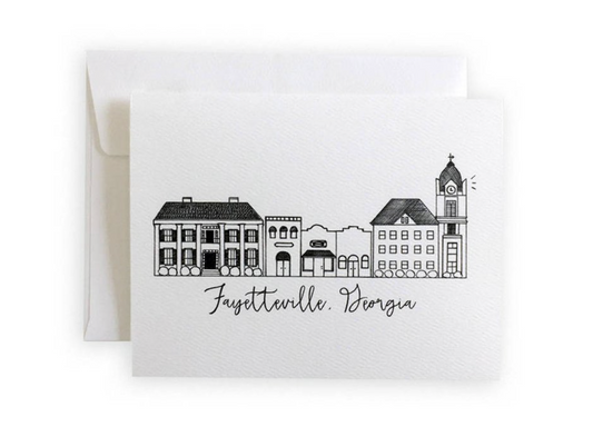 Fayetteville, GA Pen and Ink Boxed Notecard Set by Natalie Kilgore