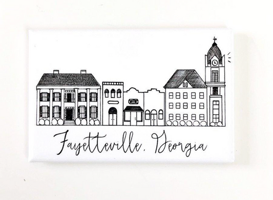Fayetteville, GA Pen and Ink Magnet by Natalie Kilgore