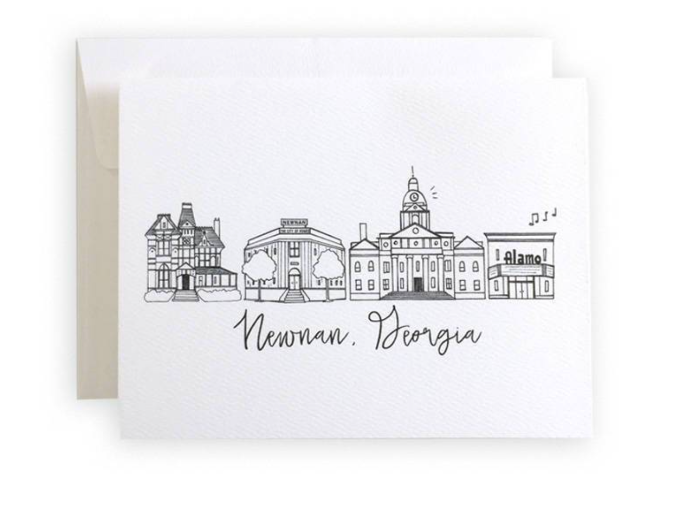 Newnan, GA Pen and Ink Boxed Notecard Set by Natalie Kilgore