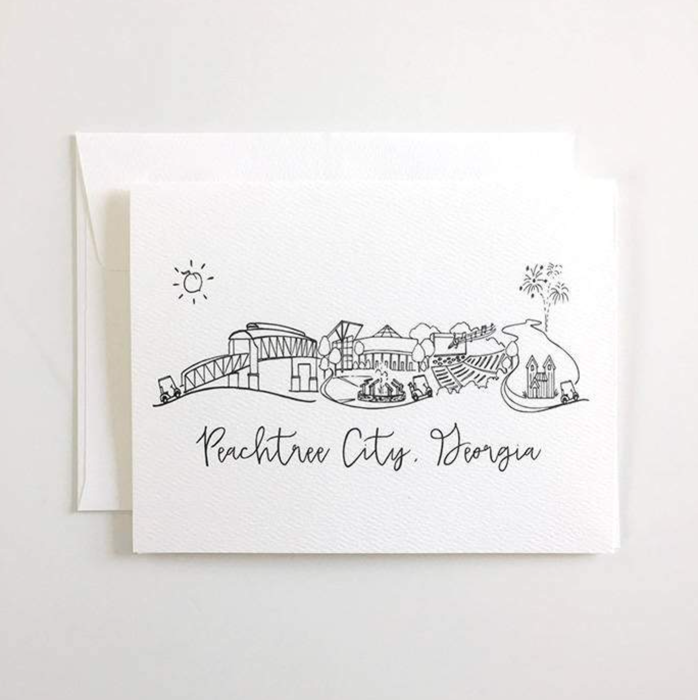 Peachtree City, GA Pen and Ink Boxed Notecard Set by Natalie Kilgore